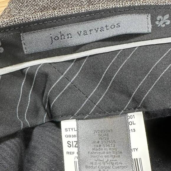 John Varvatos NWT 100% Virgin Wool Gray Trousers Size 44R US 28/29 Non Tailored - Picture 3 of 9